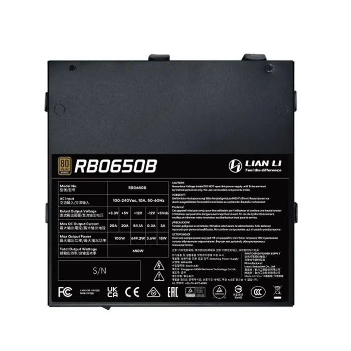 پاور 650 وات لیان لی مدل RB 650 Black -gallery-1