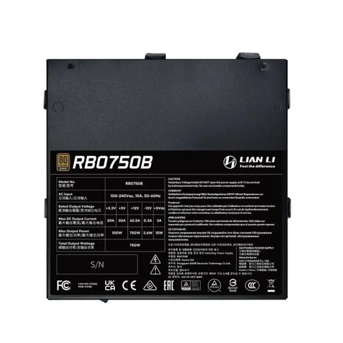 پاور 750 وات لیان لی مدل RB 750 Black -gallery-5