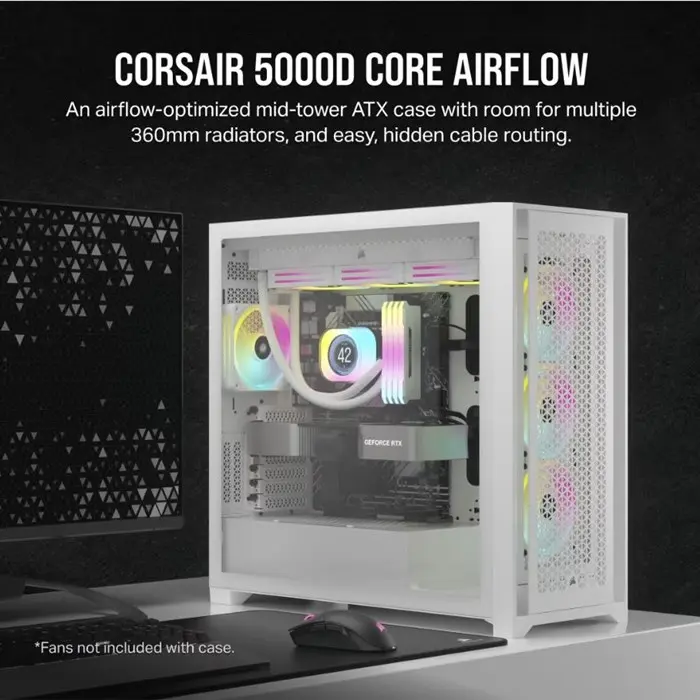کیس کورسیر سفید 5000D CORE AIRFLOW -gallery-5