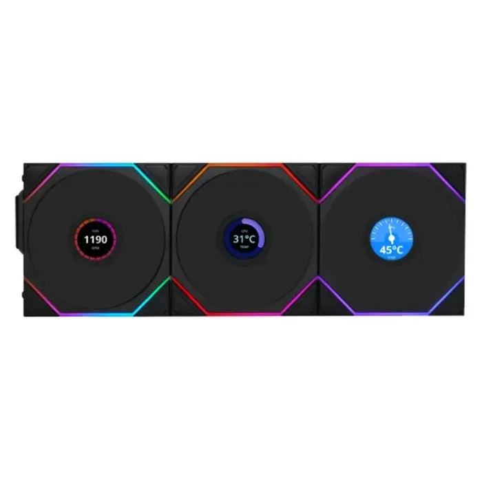 فن کیس لیان لی UNI FAN TL120 LCD Wireless پک 3 عددی -gallery-7