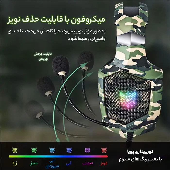 هدفون مخصوص بازی اونیکوما مدل K8 -gallery-24