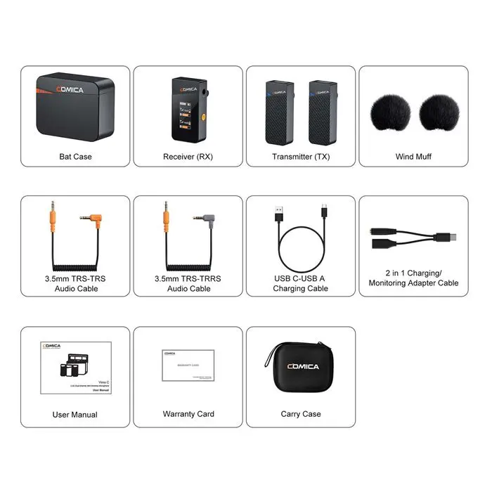میکروفون یقه ای بی سیم کامیکا مدل Vimo C3 -gallery-11