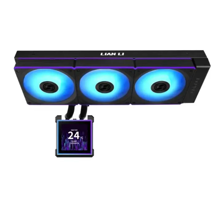 کولر پردازنده مایع لیان لی مشکی مدل Hydroshift II LCD-S 360TL AIO -gallery-1