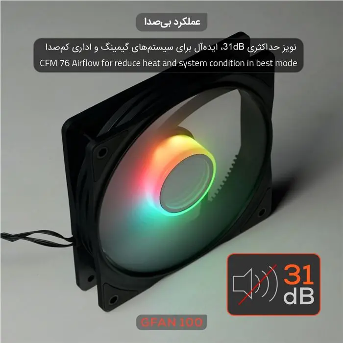 فن کیس تسکو مدل GFAN 100 Skadi Storm -gallery-21
