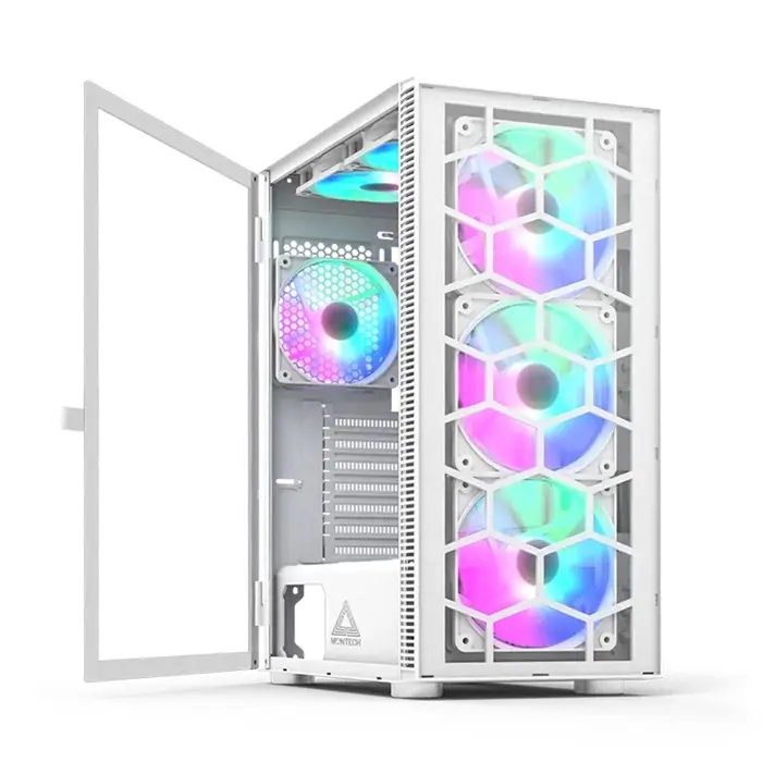 کیس کامپیوتر مونتک مدل X3 GLASS White -gallery-1