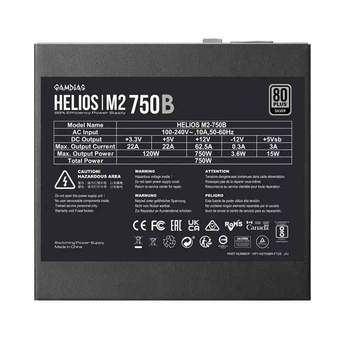 پاور کامپیوتر 750 وات گیم دیاس Power Gamdias HELIOS M2-750B -gallery-4