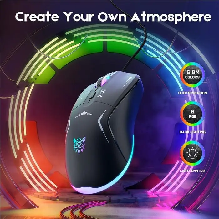 موس مخصوص بازی اونیکوما مدل CW917 RGB WLS -gallery-7