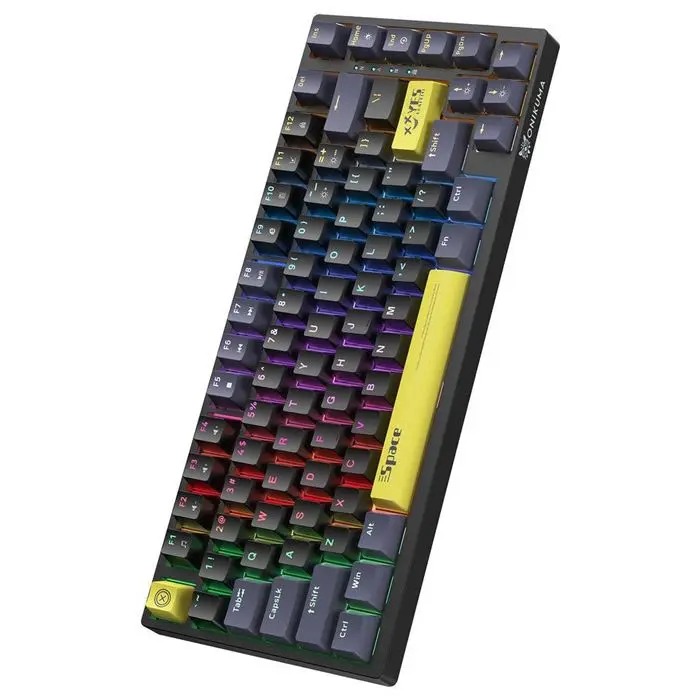 کیبورد گیمینگ اونیکوما مدل G52، مکانیکال سوییچ قهوه ای، Tenkeyless، نورپردازی RGB -gallery-3