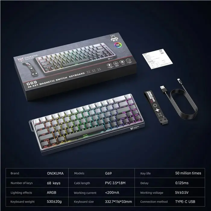 کیبورد گیمینگ اونیکوما مدل G69 -gallery-10