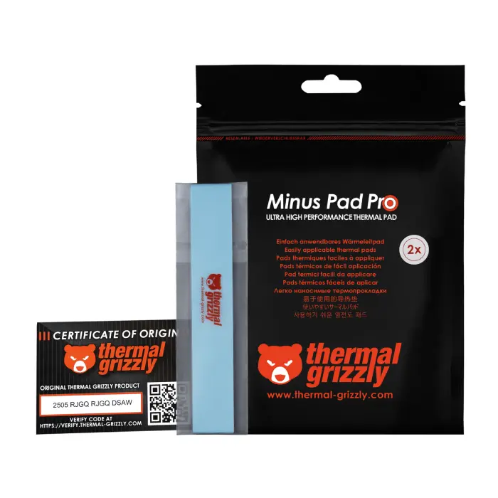 پد حرارتی ترمال گریزلی ابعاد 2.0 × 20 × 120 میلی متر 2 عددی مدل Minus Pad Pro -gallery-12