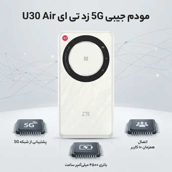 مودم جیبی 5G زد تی ای مدل U30 Air -gallery-3