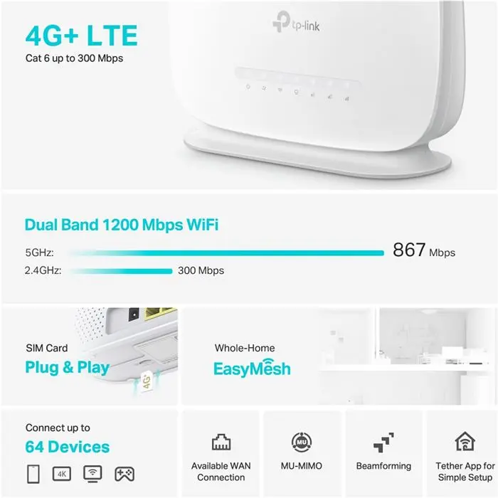 مودم روتر 4G LTE تی پی لینک مدل Archer MR505 -gallery-10