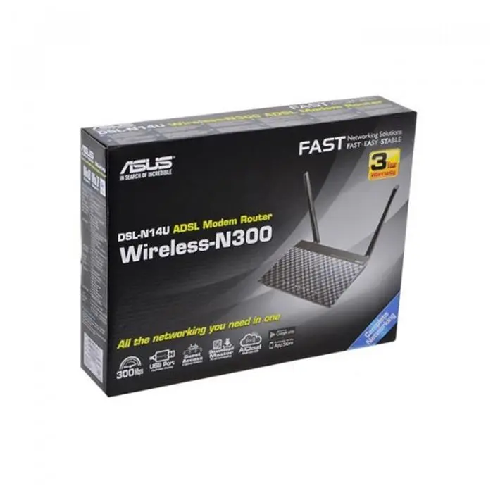 مودم روتر بي سيم N300 ايسوس سري ADSL2 مدل DSL-N14U-b1 -gallery-2