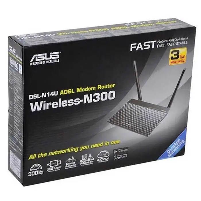 مودم روتر بی سیم N300 ایسوس سری +ADSL2 مدل DSL N14U -gallery-9