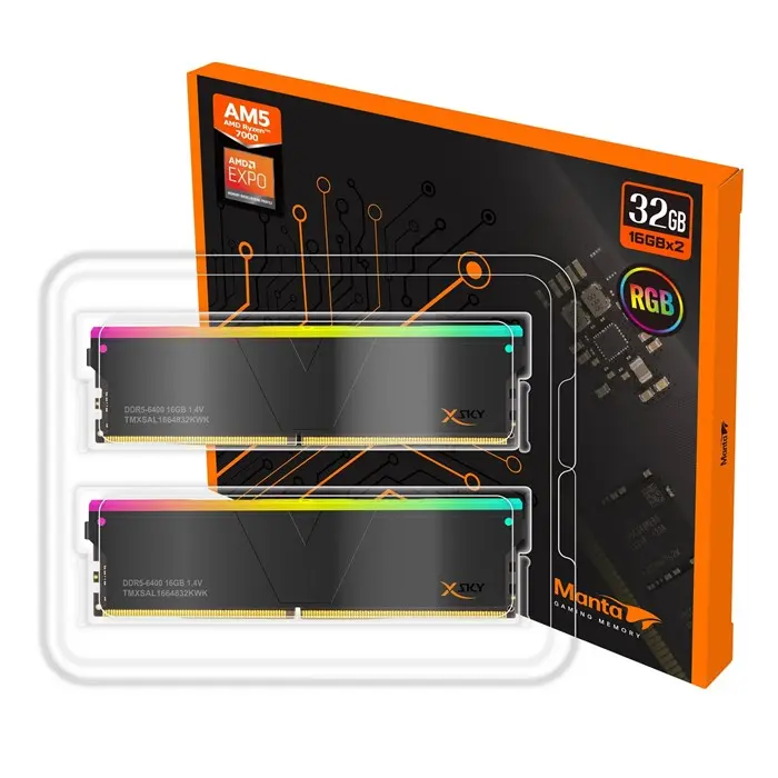 رم وی کالر دو کاناله XSky RGB 32GB (2 x 16GB) DDR5 6400 CL32 -gallery-2