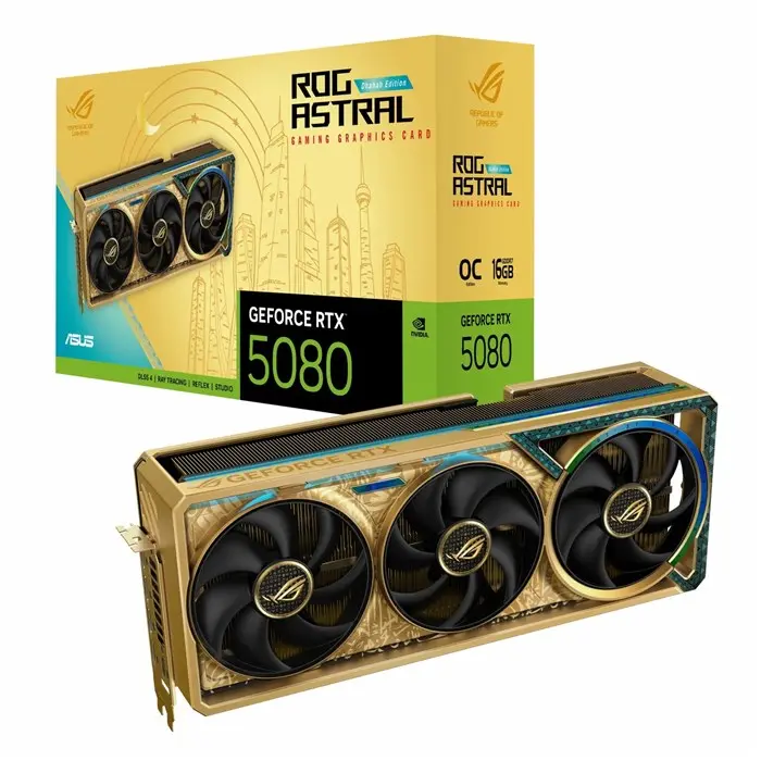 کارت گرافیک ROG Astral RTX 5080 Dhahab CORE OC 16G -gallery-6