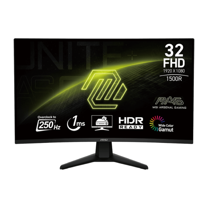msi mag 32c6x 31 5 inch fhd 1ms gtg 240hz va curve gaming monitor