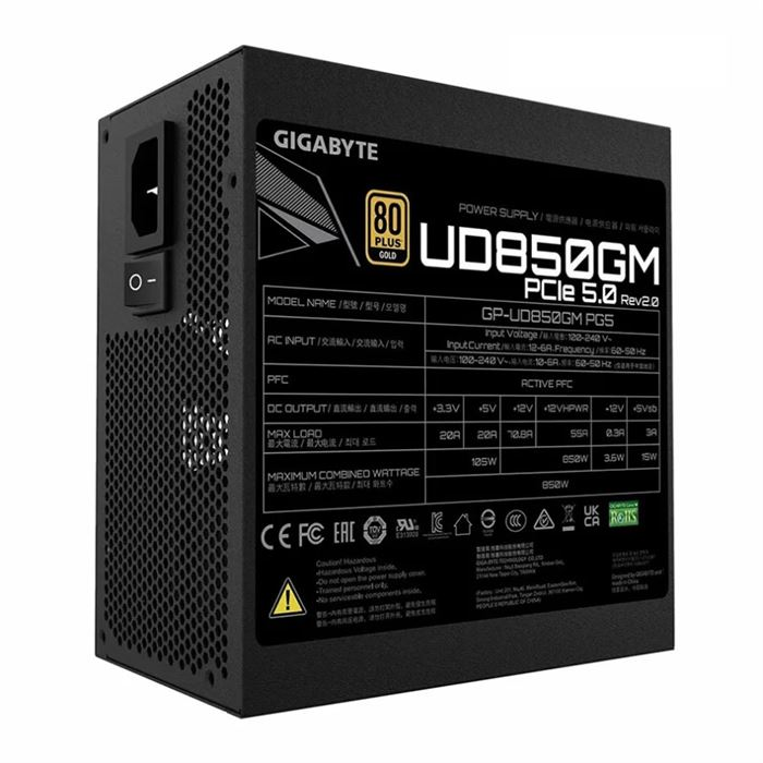 پاور گیگابایت 850 وات Gigabyte UD850GM PG5 ATX.3 Gold Full Modular -gallery-5