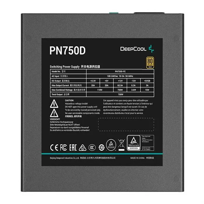منبع تغذیه (پاور) کامپیوتر 750 وات دیپ کول مدل DeepCool PN750D Gold -gallery-11