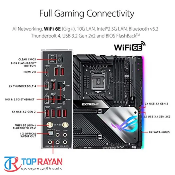 مادربرد ایسوس مدل ROG Maximus XIII WiFi Z590 سوکت 1200 -gallery-11