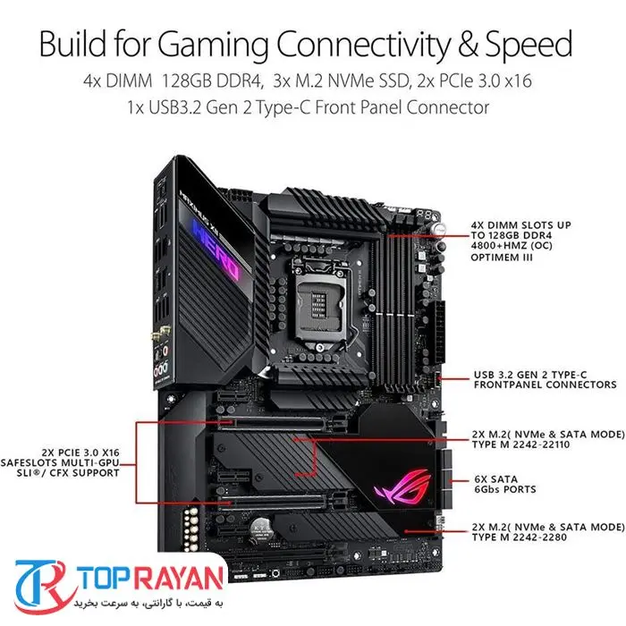 مادربرد ایسوس مدل ROG MAXIMUS XII HERO WI-FI همراه با پردازنده Core i۷-۱۰۷۰۰ -gallery-4