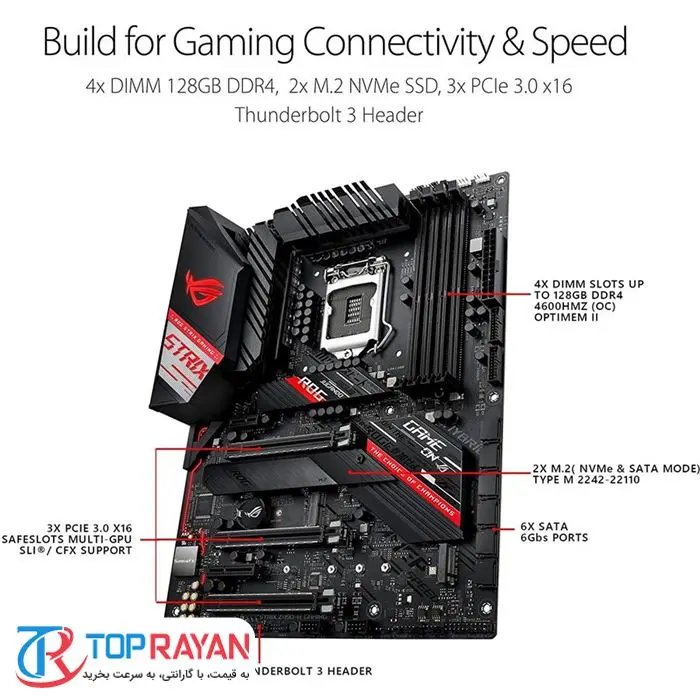 مادربرد ایسوس مدل ROG STRIX Z۴۹۰-H GAMING -gallery-8