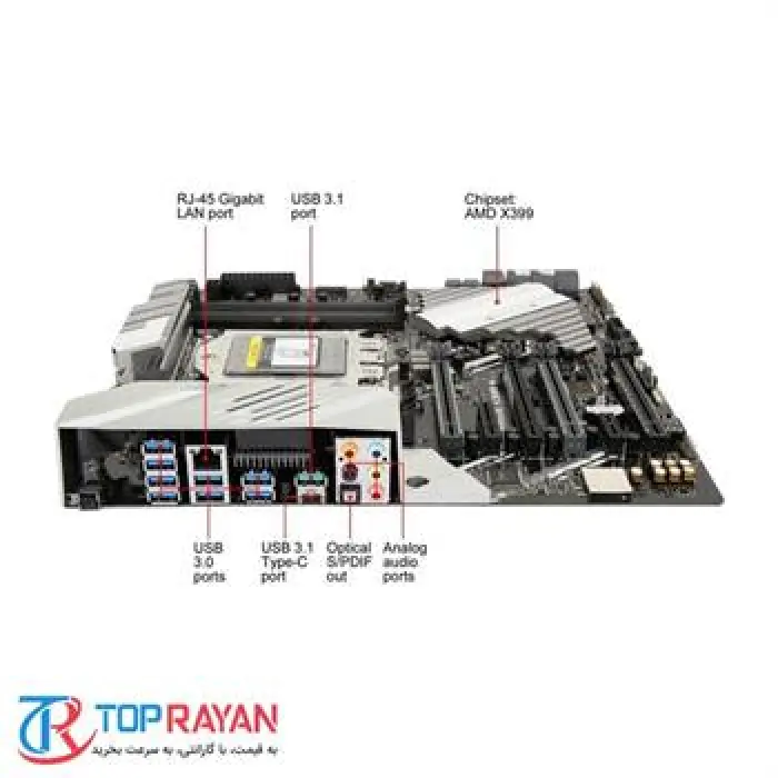 مادربرد ایسوس مدل PRIME X399-A سوکت TR4 -gallery-2