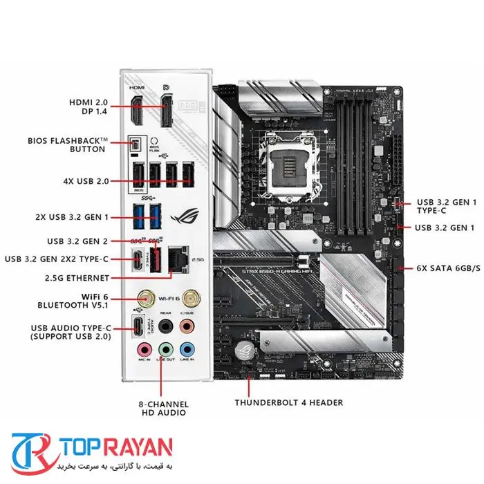 مادربرد ایسوس مدل ROG STRIX B560-A GAMING WIFI DDR4 سوکت 1200 -gallery-5