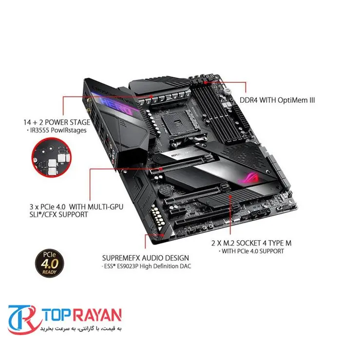 مادربرد ایسوس مدل ROG Crosshair VIII Hero WI-FI -gallery-9