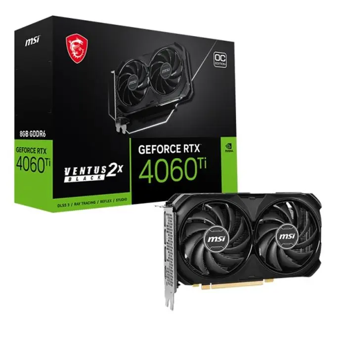 کارت گرافیک ام اس آی مدل Msi GeForce RTX 4060 Ti VENTUS 2X BLACK OC 8G -gallery-5