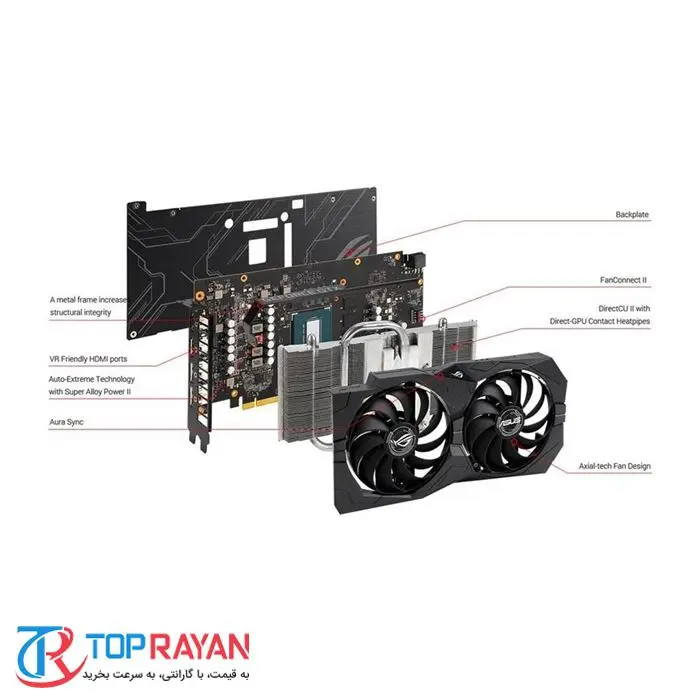 کارت گرافیک ایسوس مدل ROG-STRIX-GTX۱۶۵۰S-A۴G-GAMING با حافظه ۴ گیگابایت -gallery-8
