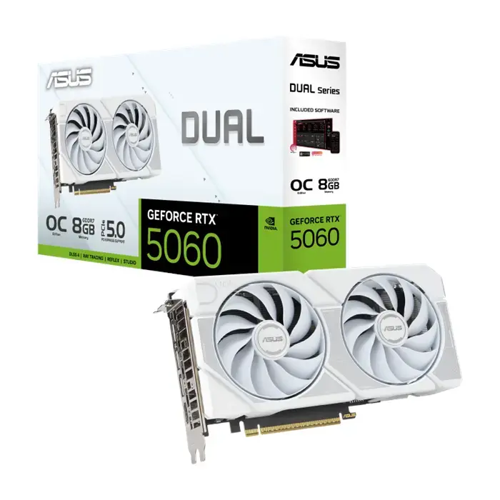 کارت گرافیک ایسوس سفید مدل Dual GeForce RTX 5060 8GB GDDR7 White -gallery-4