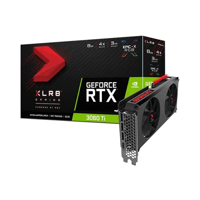 کارت گرافیک پی ان وای GeForce RTX 3060 Ti 8G XLR8 Gaming LHR -gallery-2
