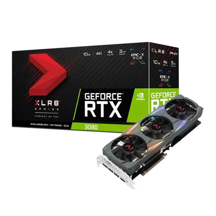 کارت گرافیک پی ان وای GeForce RTX 3080 10GB XLR8 Gaming Triple Fan Edition -gallery-9