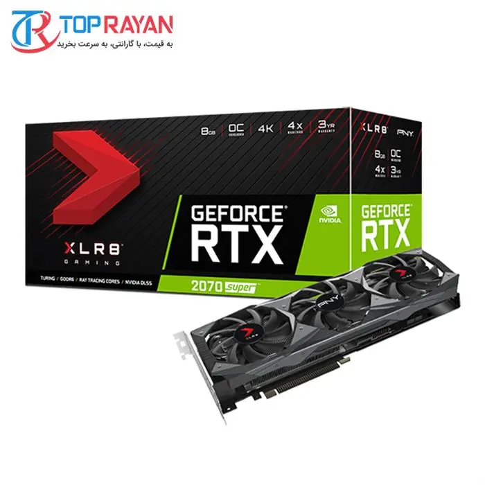 کارت گرافیک پی ان وای مدل GeForce RTX 2070 SUPER XLR8 Gaming Overclocked -gallery-6