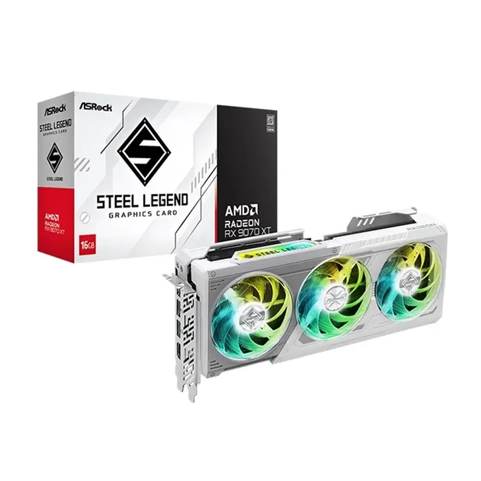 کارت گرافیک ازراک مدل RX 9070 XT Steel Legend 16GB -gallery-6