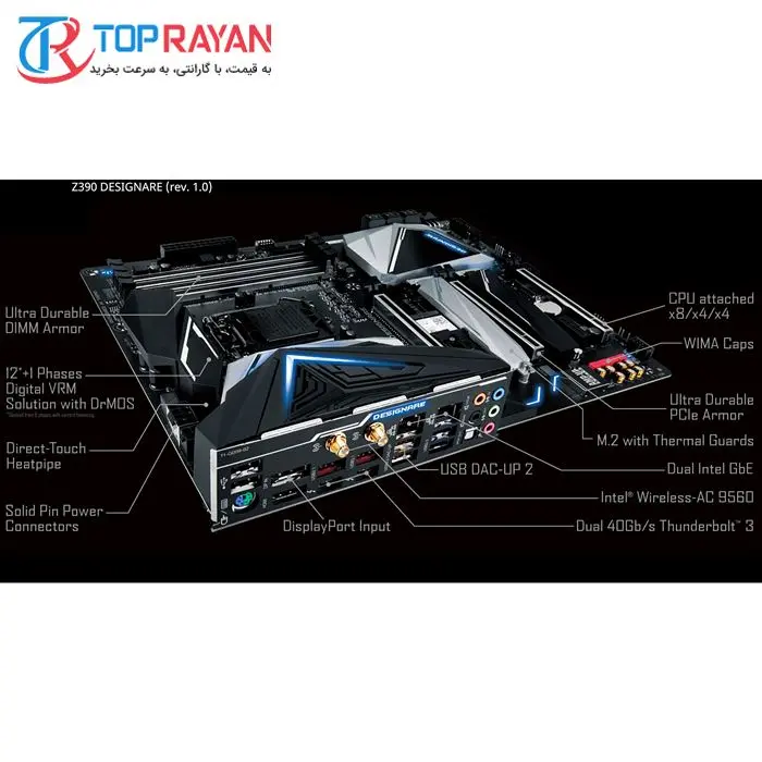 مادربرد گیگابایت مدل Z390 DESIGNARE سوکت 1151 -gallery-16
