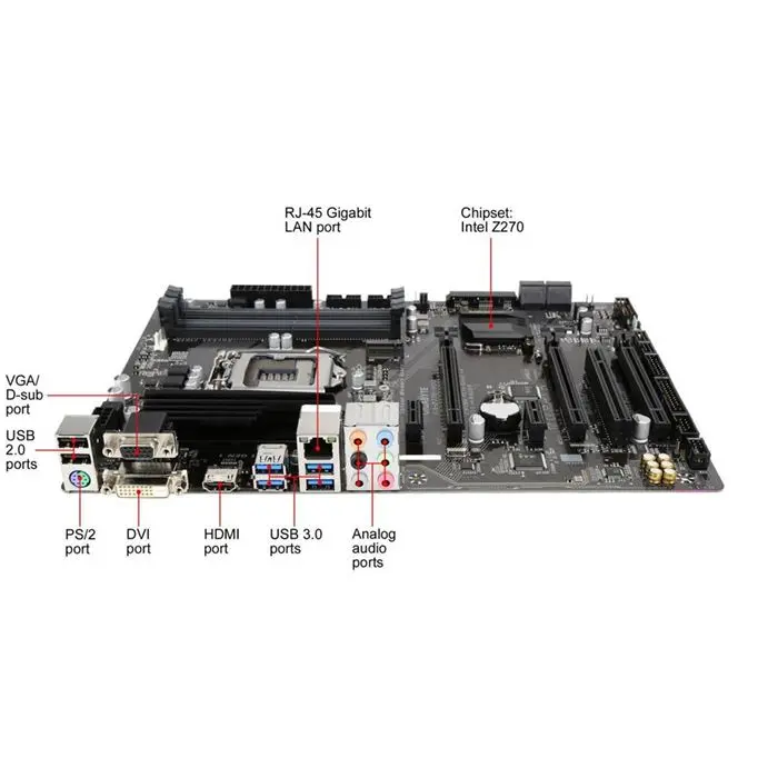 مادربرد گیگابایت مدل GA-Z270-HD3 سوکت 1151 -gallery-13