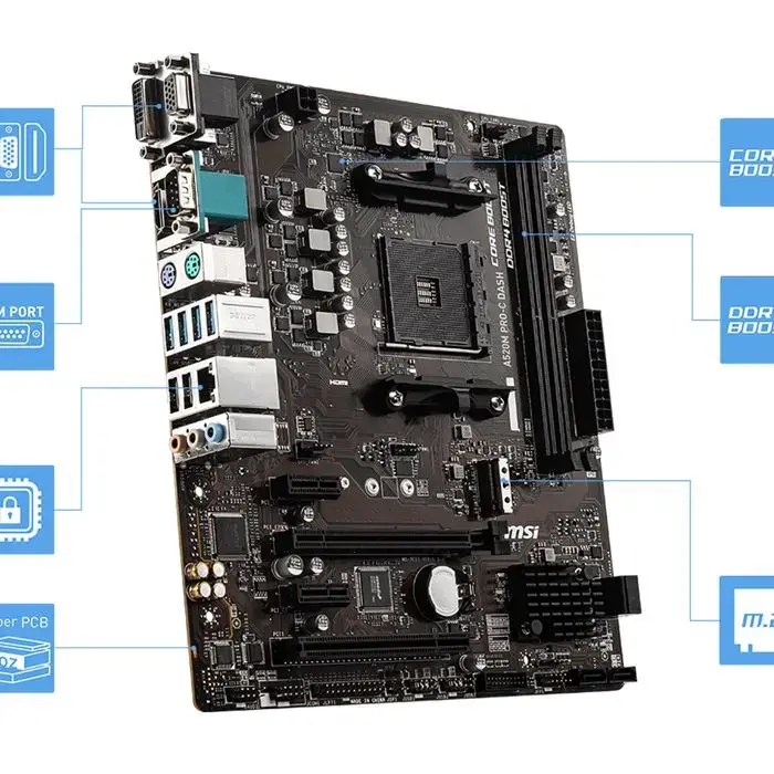 مادربرد ام اس آی مدل A520M PRO-C DASH سوکت AM4 -gallery-7