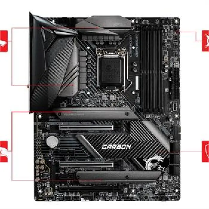 مادربرد ام اس آی مدل MPG Z490 GAMING CARBON WIFI سوکت 1200 -gallery-3