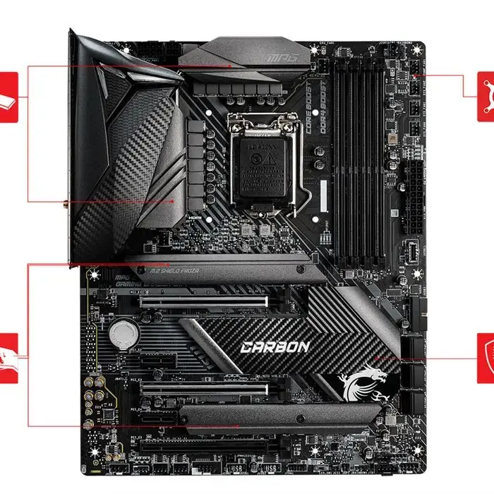 مادربرد ام اس آی مدل MPG Z490 GAMING CARBON WIFI سوکت 1200 -gallery-7